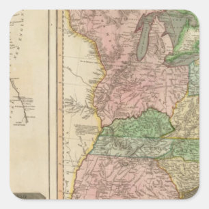 United States of America 7 Square Sticker