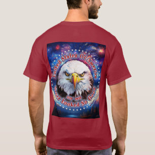 United States Of America Brown Eagle Fireworks M T-Shirt