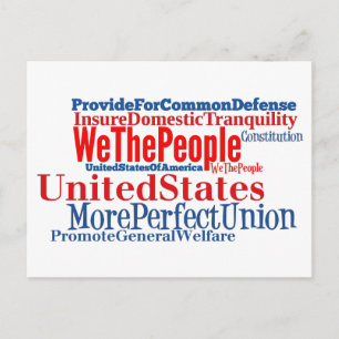 United States of America Constitution Post Card