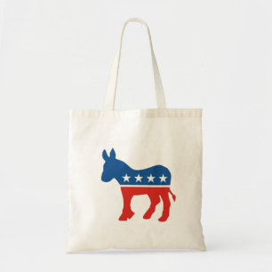 united states of america democrat party donkey usa tote bag