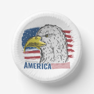 United States Of America Eagle  Paper Plate