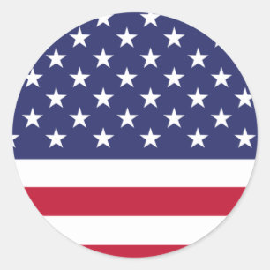 United States of America Flag Classic Round Sticker