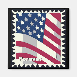 UNITED STATES OF AMERICA FLAG FOREVER STAMP MAGNET