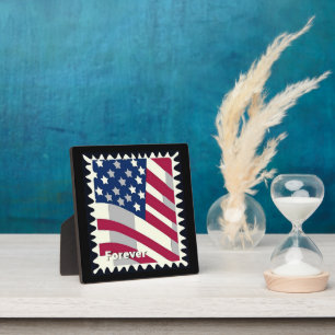 UNITED STATES OF AMERICA FLAG FOREVER STAMP PLAQUE