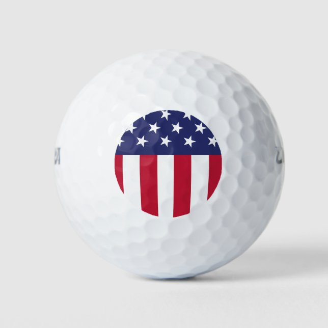 United States of America Flag Golf Balls (Front)
