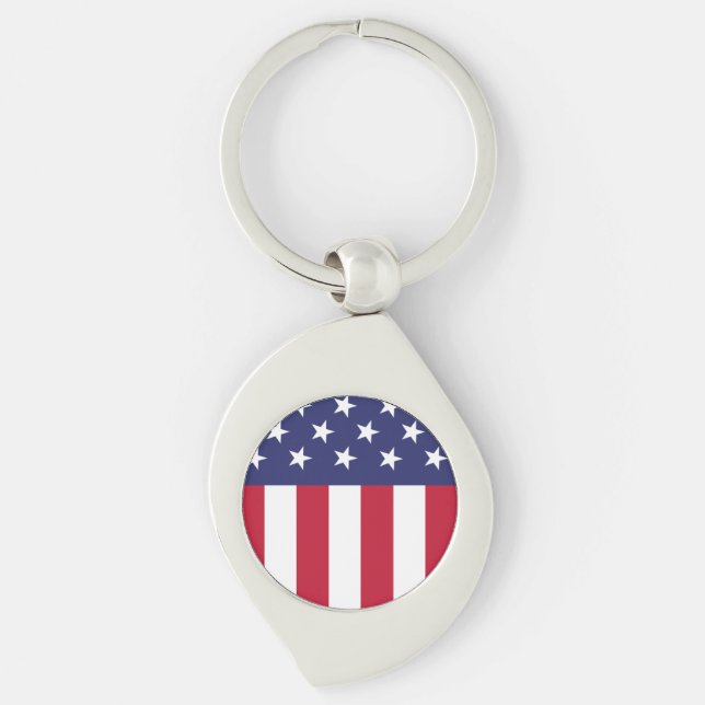 United States of America Flag Key Ring (Front)