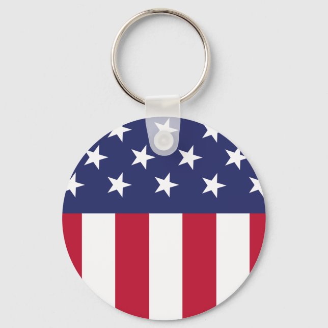 United States of America Flag Key Ring (Front)
