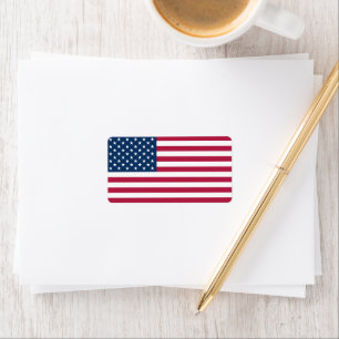 United States of America flag patriotic Label