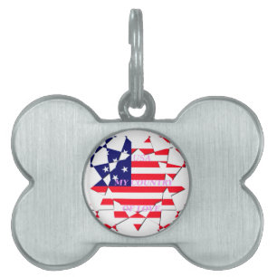 United States of America Flag  Pet ID Tag