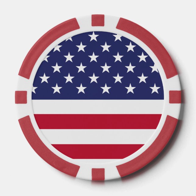 United States of America Flag Poker Chips (Front)