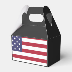 United States of America flag red white and blue Favour Box