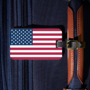 United States of America Flag USA Patriotic Luggage Tag