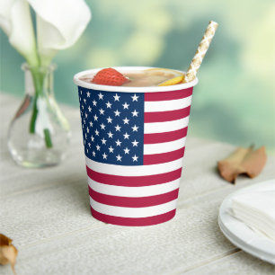 United States of America flag USA patriotic Paper Cups