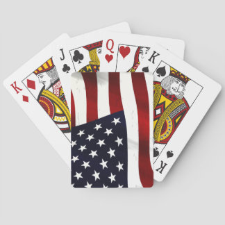 UNITED STATES OF AMERICA MAP AND FLAG PLAYING CARD