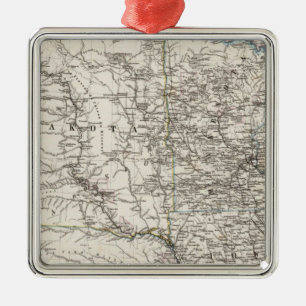 United States of America Mid west Metal Ornament