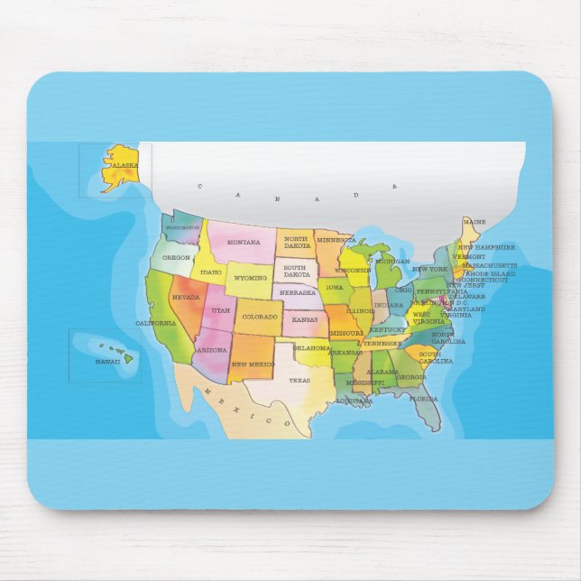 United States Of America Mouse Pad (Front)