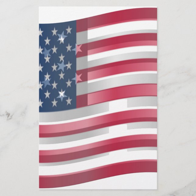 United States of America National Flag Colours Art (Front)