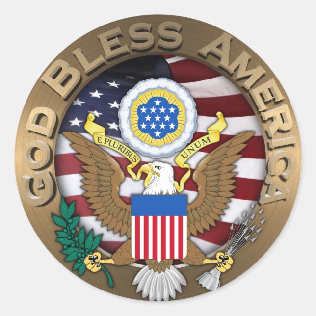 United States of America Seal - God Bless America (Front)