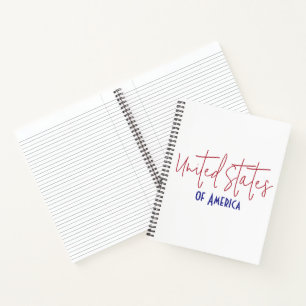 United States of America Travel Souvenir Gift Notebook