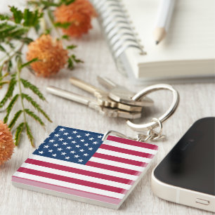 United States of America USA flag patriotic Key Ring