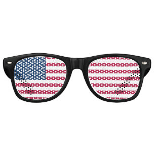 United States of America USA flag patriotic party Retro Sunglasses