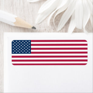 United States of America USA flag patriotic Return Address Label