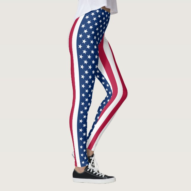 United States of American flag pattern Leggings (Right)