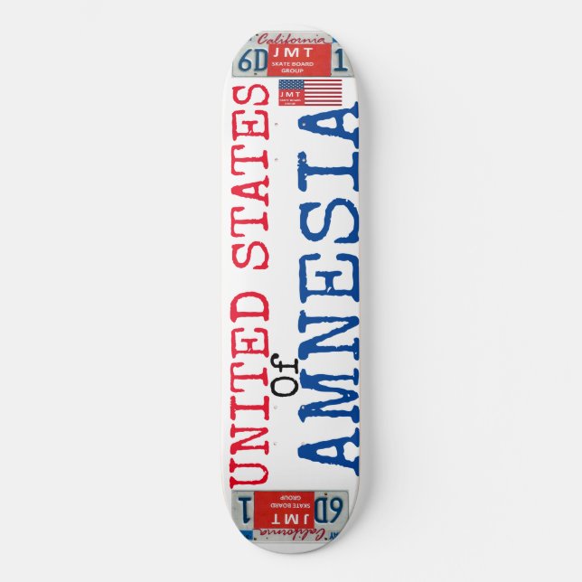 UNITED STATES OF AMNESIA 8 1/2" Skateboard Deck (Front)