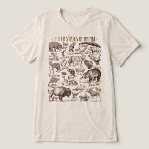 United States of Animal Tri-Blend Shirt