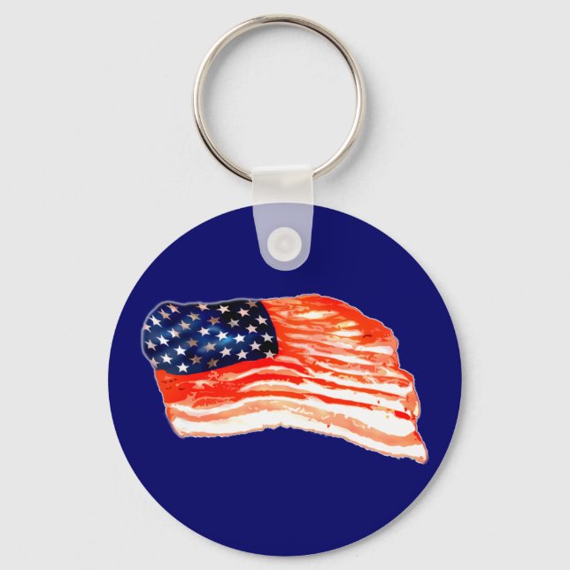 United States of Bacon Key Ring (Front)