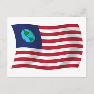 United States of Earth Flag Postcard