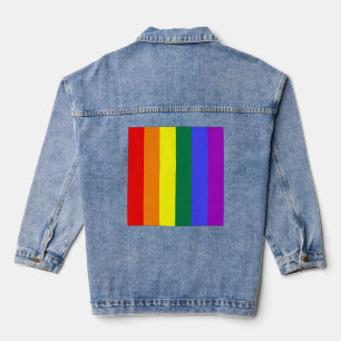 UNITED STATES OF EQUALITY RAINBOW FLAG  DENIM JACKET