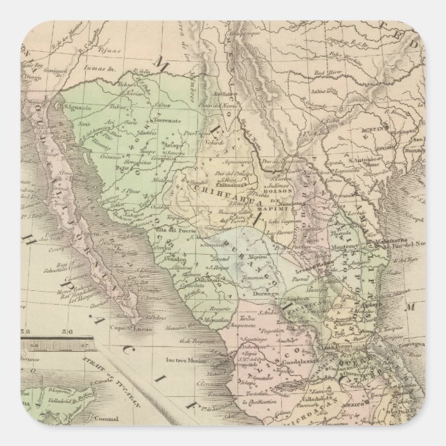 United States of Mexico Square Sticker (Front)