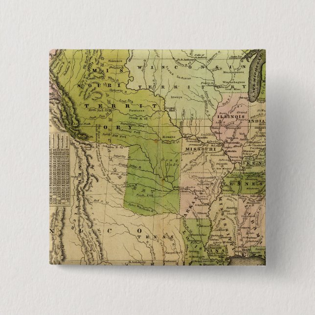 United States Olney Map 15 Cm Square Badge (Front)