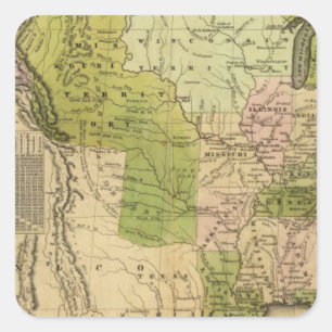 United States Olney Map Square Sticker