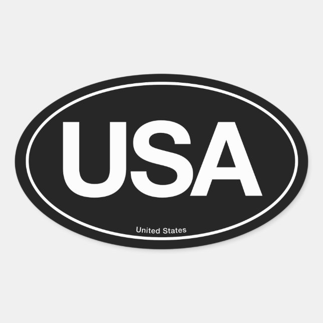 United States Oval Sticker (Front)