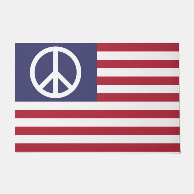 United States Peace Flag Doormat (Front)