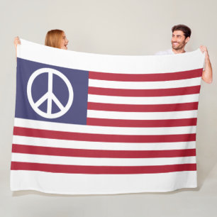 United States Peace Flag Fleece Blanket