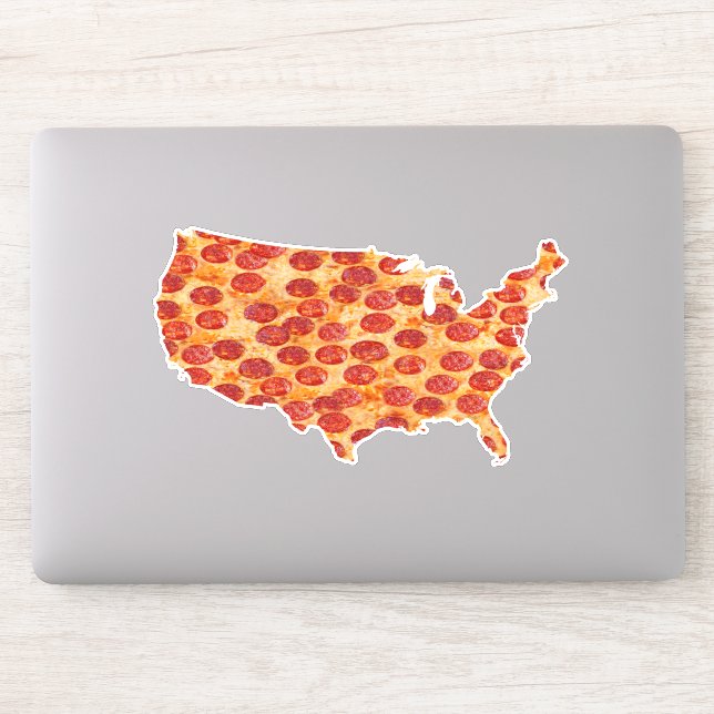United States Pizza Map Sticker (Computer)