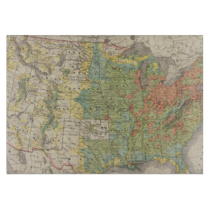 United States Population Density, 1890 Cutting Board