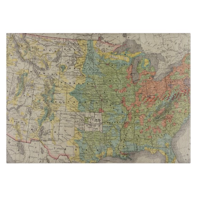 United States Population Density, 1890 Cutting Board (Front)