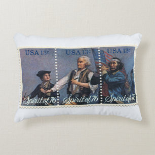 United States Postage Stamp Throw Pillow