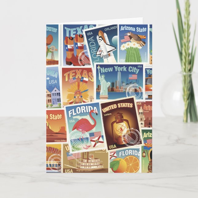 United States Postage Stamps Card (Front)