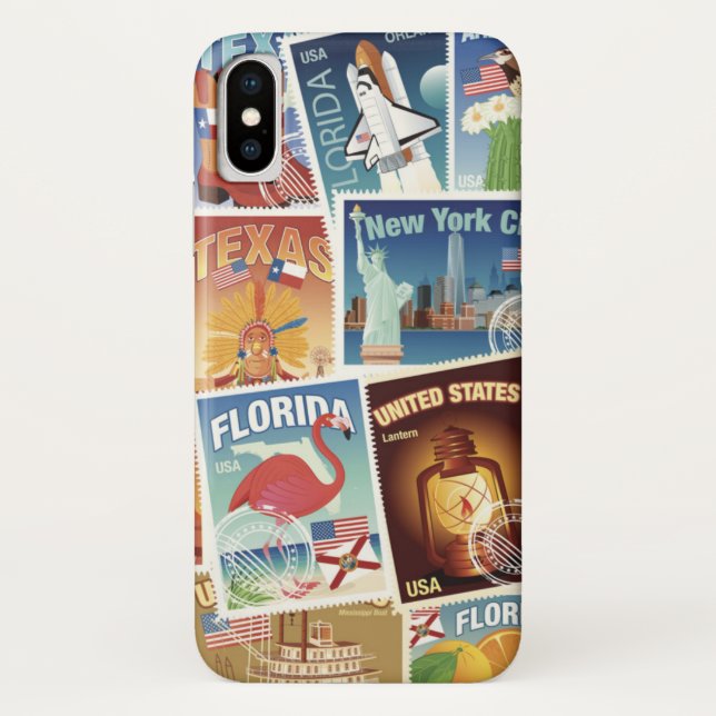United States Postage Stamps Case-Mate iPhone Case (Back)