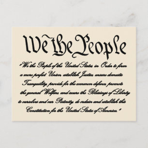 United States Preamble Postcard