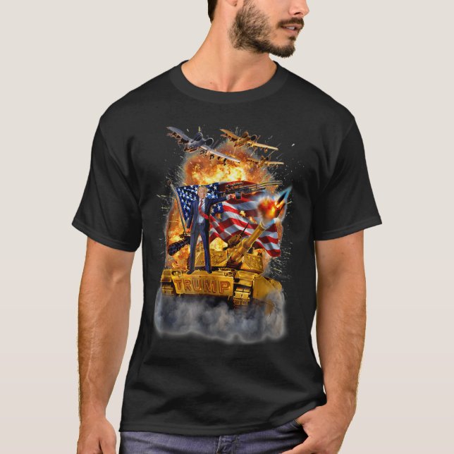 United States President Donald Trump Epic Battle G T-Shirt (Front)