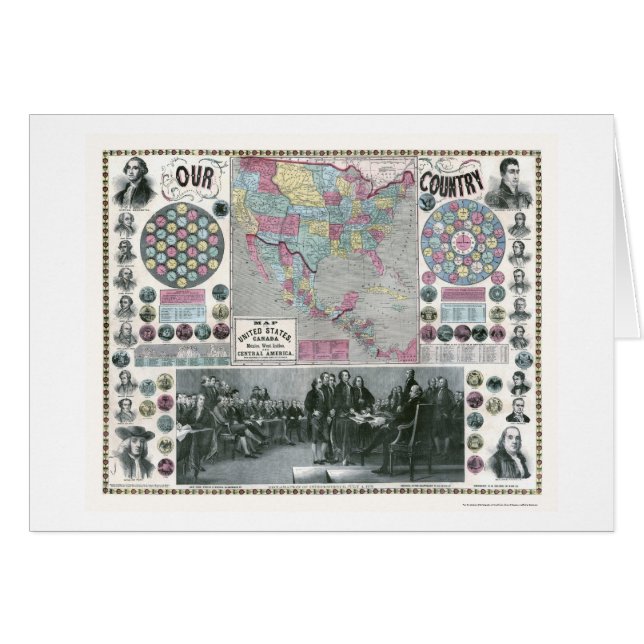 United States Presidents Map - 1859 (Front Horizontal)
