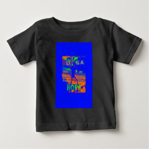 United States Psychedelic Hope: Blue Unity Art Baby T-Shirt