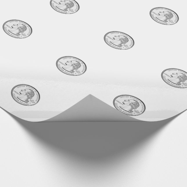 United States Quarter Coin Wrapping Paper (Corner)