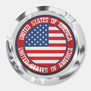 United States Round Emblem Magnet